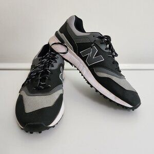 NEW BALANCE 997 Golf Sneaker with Spikes (Men's 11.5) Black, Gray, MG997BK EUC